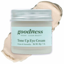 Crème contour des yeux Goodness Tone Up - Crème pour cernes et poches - Acide Hyaluronique & Céramides - Sans parfum