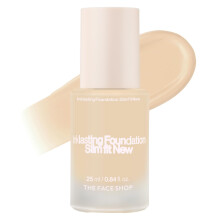 THE FACE SHOP Ink Lasting Liquid Foundation, Full Coverage, 72-Timmars Slit, Bakuchiol, W110 Vanilla, 0.84 Fl. Oz.