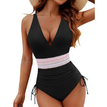 Costume da Bagno Intero da Donna a Vita Alta Snellente L — costume push up, costume piscina, costume modellante donna