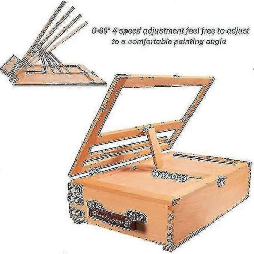 Adjustable tabletop easel with drawer 1