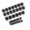 Black 17mm Wheel Nut Covers 20 Pack 17