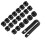 Black 17mm Wheel Nut Covers 20 Pack 20