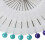 480 Stk. Multifarbe Fauxperle Kopf Nadeln 4