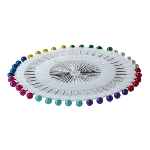 480 Stk. Multifarbe Fauxperle Kopf Nadeln 2