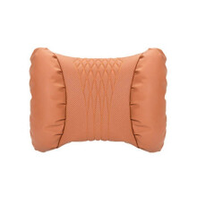 (Lumbar support brown) Car Headrest Lumbar Support Breathable Perforated Design Car Seat Back Cushion