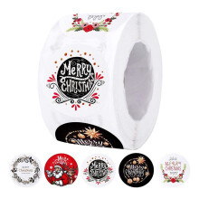 500 PièCes Joyeux NoëL Autocollants ThèMe de NoëL Sceau éTiquettes Autocollants pour Bricolage Cadeau Paquet Enveloppe Papeterie DéCor B
