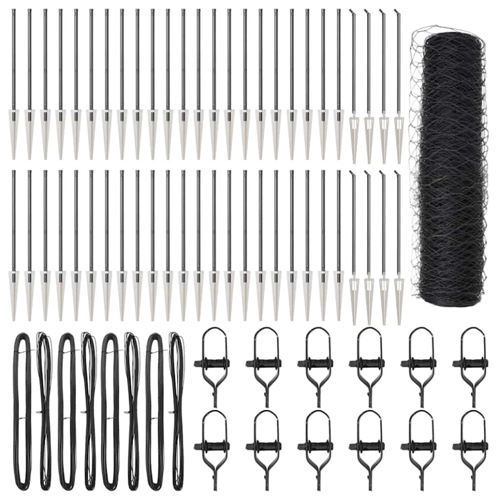 Vidaxl Welded Wire Fence With Spikes 100 X 0.5 M (W X H)