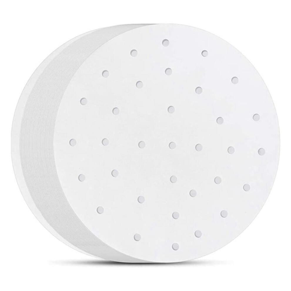 Semoic 300Pcs 7.5Inch Air Fryer Parchment Paper Liners,Perforated Parchment Steaming Papers,Non-Stick Steamer Mat,For Pans,Etc