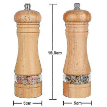Manual Pepper And Salt Mill, Set Of 2 Spice Grinders, 6.5 Inches Height