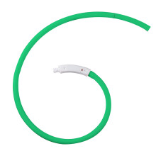 Collare per Cani Ricaricabile USB Ricaricabile LED per Cani di Piccola, Media e Taglia, 70 Cm, Lunghezza Regolabile, 3 Modalità Verde
