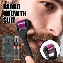 Natural Men's Beard Growth Roller Kit Men's Beard Growth Oil Nourishing Enhancer