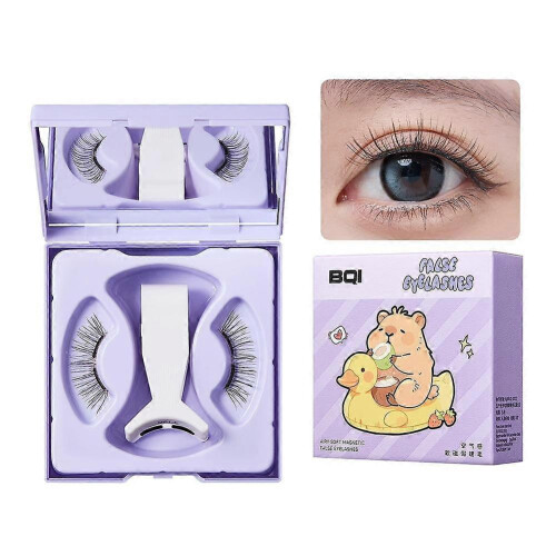 (Style 8) Professional Magnetic Eyelashes Fake False Lashes Set Kit + Applicator