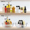 Rotating Kitchen Cabinet Storage Rack with Handles for Rotating Spice Racks, Refrigerator Storage, Table Tray Containers 4