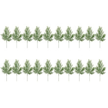 20PCS Artificial Green Cypress Tree Leaf Pine Needle Leaves Branch Christmas Wedding Home Office Hotel Decoration A