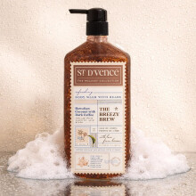 St. DVence Breezy Brew Duschgel För Kvinnor & Män Med Kaffe & Kokosnöt | Paraben & SLS Fritt | Exfolierande & Fuktgivande