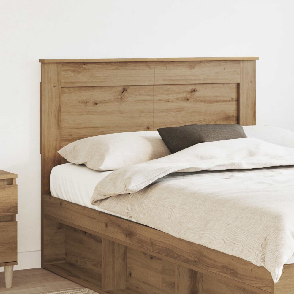 Vidaxl Headboard With Headboard Artisan Oak 120 Cm Engineered Wood