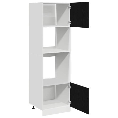 VidaXL vidaXL Hängeschrank Schwarz Eichen-Optik 60 x 57 x 207 cm 2