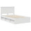 VidaXL vidaXL Bed Frame with Headboard White 120 x 190 cm Solid Pine Wood 4