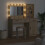 VidaXL vidaXL Dressing Table with Mirror Lights 2 pcs Brown Engineered Wood 5