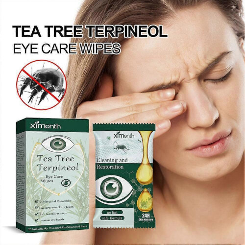 Ximonth Tea Tree Terpineol Eyecare Wipes Eye Mite Removal Wipes 1