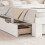 VidaXL vidaXL Bed Frame with Headboard White 150 x 200 cm Solid Pine Wood 5