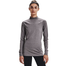 T-shirt à col montant Under Armour Authentics Femme, Gris Clair (019)/Noir, Medium