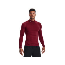 Under Armour Homme ColdGear Armour Compression Mock, Cardinal (625)/Blanc, Large