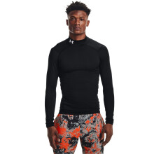 Under Armour ColdGear Armour Compression Mock pour homme, Noir (001)/Blanc, 3X-Large