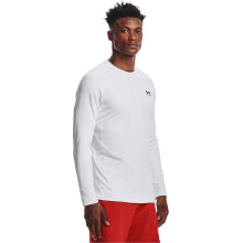 Under Armour ColdGear Armour Fitted Crew pour homme, Blanc (100)/Noir, X-Large