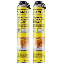STANLEY Supercoat Spray Foam Isolering - Sluten Cell Spray Foam Täckning Upp till 40 Kvm, 27.1 oz, 2 Pack