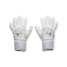 Under Armour Herr Yard 10 Långa Manschetter Basebollhandskar, (100) Vit/Vit/Metallisk Silver, Stor