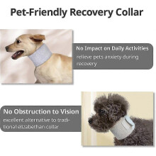 (L, Grey) Dog Neck Brace Supports, Cat Neck Brace, Elizabethan Collar For Pet After Surgery Recovery Cervical Vertebral Sprains Instability Neck Brace