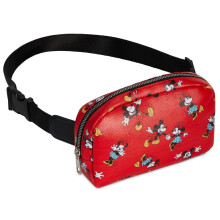 Disney Womens Belt Bag Crossbody Fanny Pack Waist (Mickey Minnie Mouse Red)