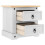 VidaXL vidaXL Bedside Table Corona White 53 x 39 x 47 cm Solid Pine Wood 4