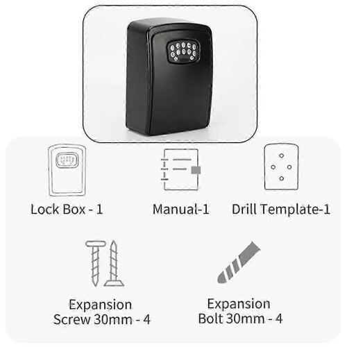 Tuya Smart Key Box Bluetooth Storage Lock Box Smart Life App Wall Mount Security Anti-theft Lockbox 2