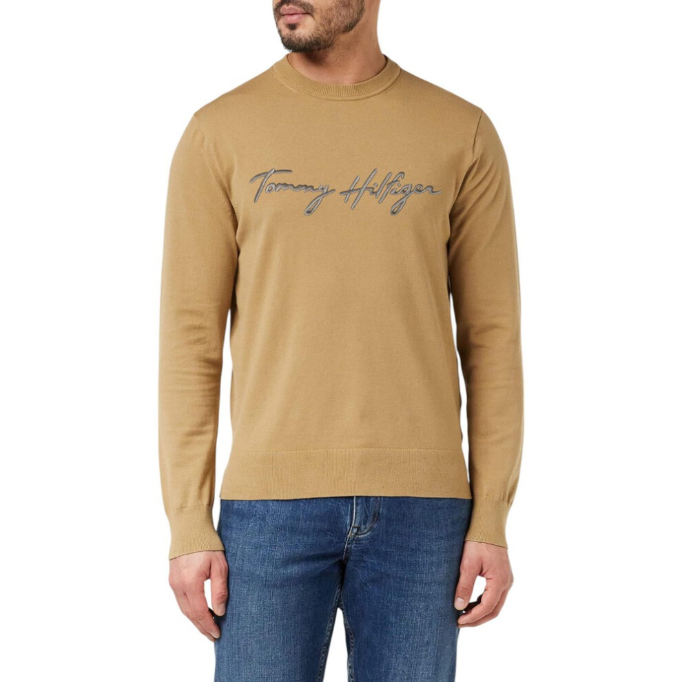Tommy Hilfiger (Camel, L) Mens Sweatshirt Fleece Pullover