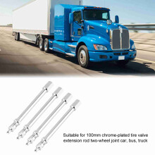 4Pcs 100mm Chrome Valve Extenders for Tyres