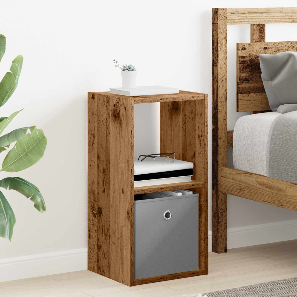 Vidaxl Bedside Table Old Wood 30.5 X 27 X 59.5 Cm Engineered Wood