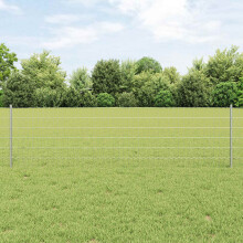 vidaXL Welded Wire Fence 10 x 0.6 m (W x H) Hot-Dip Galvanised Steel