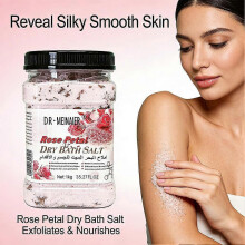 (rose) Body Scrub Sea Salt Gentle Cleansing Bath Salt Exfoliating Scrub-1KG / 35.27 FL.OZ