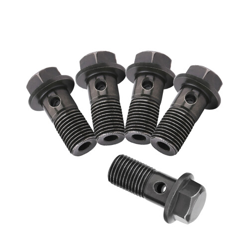 Iron Motorcycle Brake Banjo Bolt Kit 5pcs 1