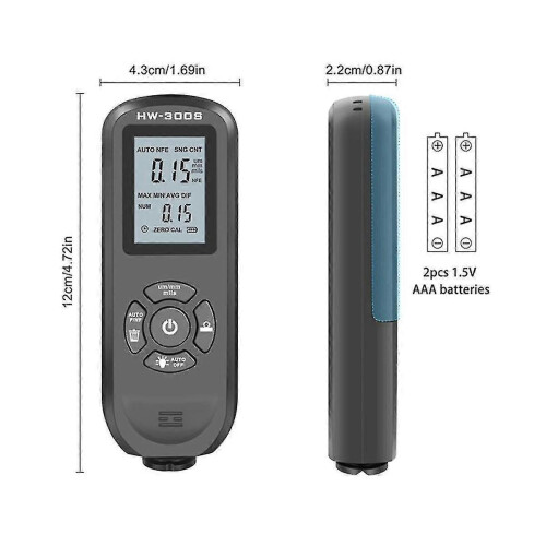 Digital Coating Thickness Gau 0.01mm/1mil Thickness Meter with Screen Lcd Display Calibrati 2