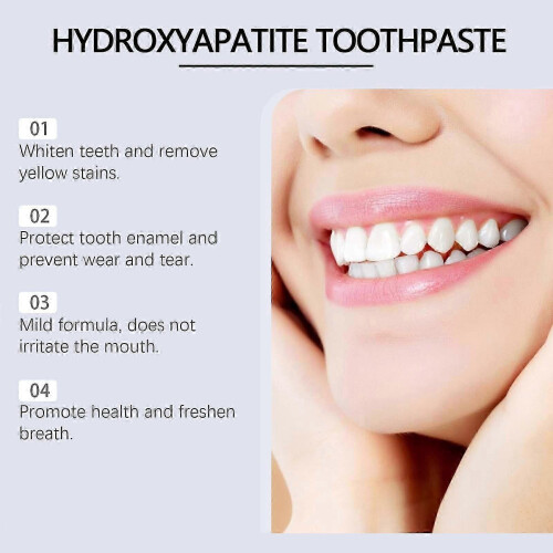 (1PCS) Hydroxyapatite Toothpaste for Advanced Enamel Protection, Gentle and Effective Formula, Fluoride-Free Toothpaste for Sensitive Teeth