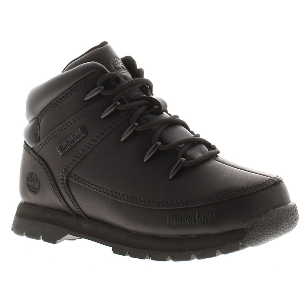 Timberland (Black, 12.5 (Children's)) Younger Boys Boots Euro Sprint Leather Black Uk Size