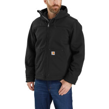 Chaqueta Carhartt Super Dux para hombre, ajuste relajado, forro de sherpa, negra, grande