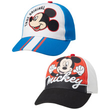 Disney Pojkar Mickey Mouse Keps - 2 Pack 3D Karaktär Böjd Brim Hatt (2T-7)