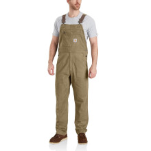 Carhartt pantalones de peto para hombre Rugged Flex, ajuste relajado, caqui oscuro, 40W x 32L