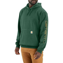 Sudadera gráfica de manga con logo Carhartt para hombre, X-Small, Frosted Balsam Heather