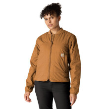 Chaqueta ligera aislante Carhartt para mujer, resistente a la lluvia, Carhartt Brown, Grande
