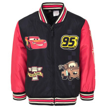 Disney Cars Lightning McQueen Tow Mater Toddler Zip-Up Varsity Bomber Jacka Svart/Röd 4T